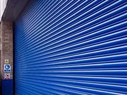 blue roller shutters